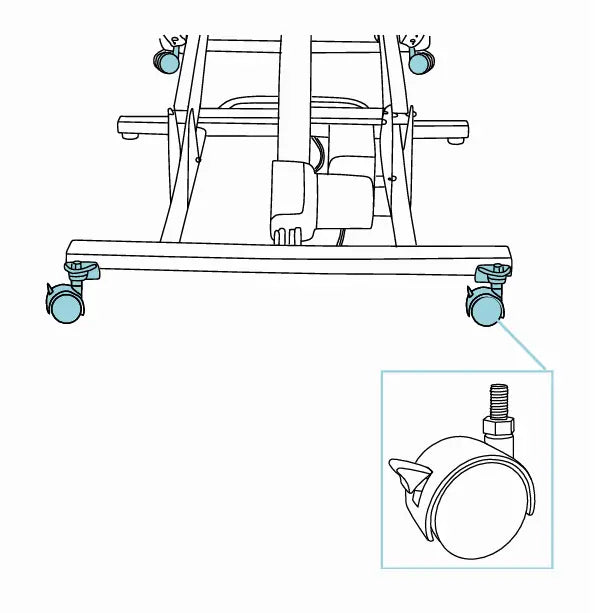 Ersatzräder Saljol CLUB Aufstehsessel, 4er Set