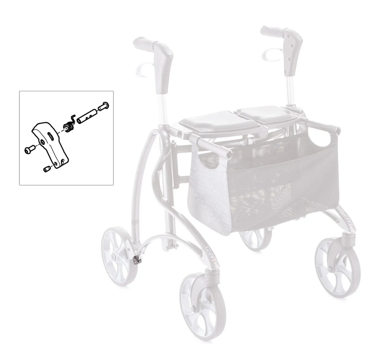 Bremsbacke inkl. Schrauben Invacare® Rollator Dolomite® Jazz 2013