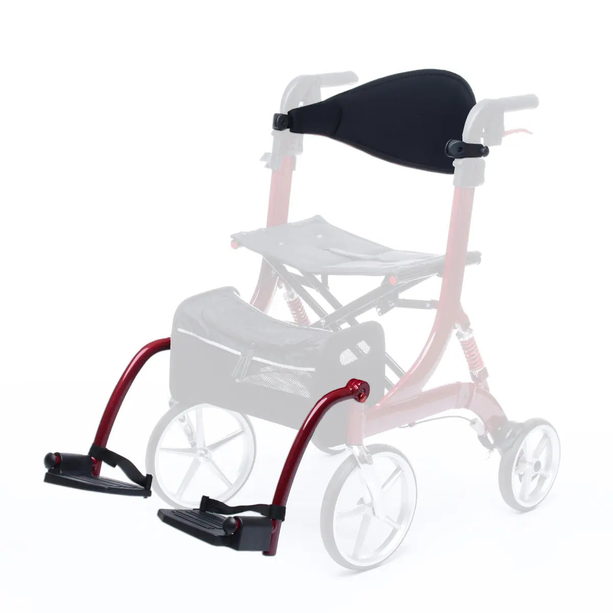 Zusatzpaket VARIO Besco Rollator Spring in Bordeauxrot metallic