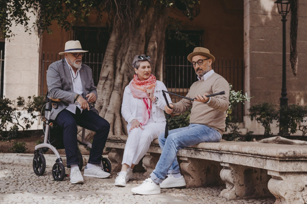 Leichtgewichtrollator AR 2025 Komplettpaket + gratis Carbon-Gehstock von SALJOL