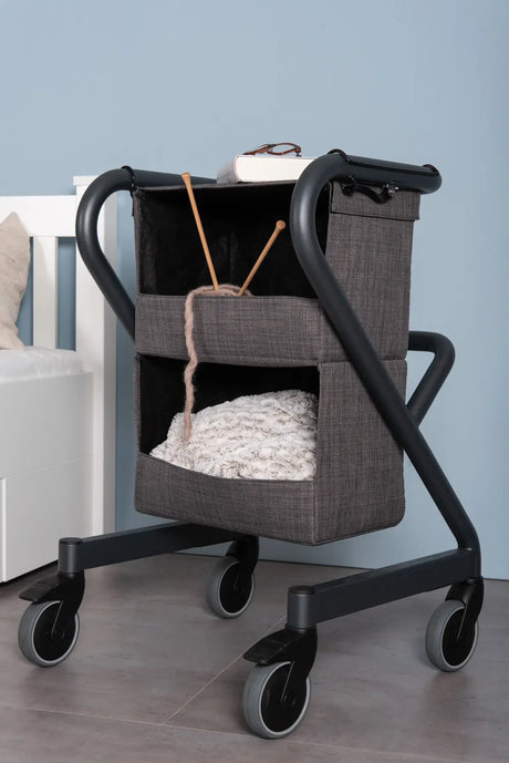 Schrank für SALJOL Wohnraumrollator - Webstoff mittelgrau