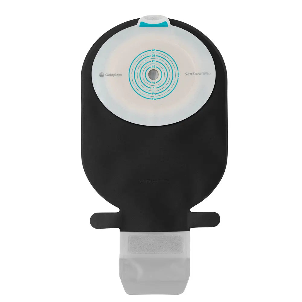 Sensura Mio Stomabeutel mit planer Basisplatte in schwarz