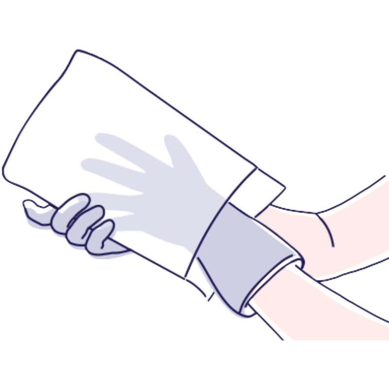 SENI Care Waschhandschuhe unfoliert, 50 Stück