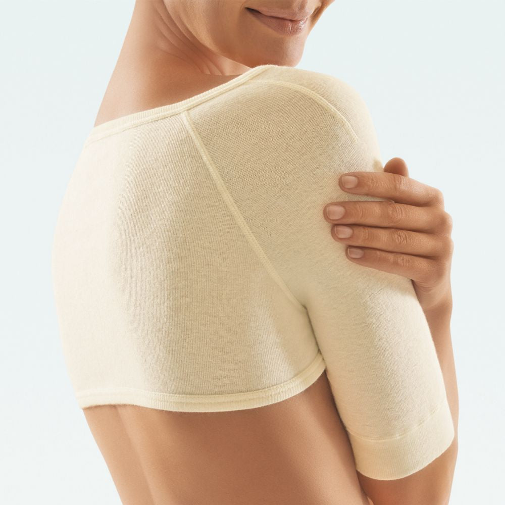 ClimaCare® Schulterwärmer für Senioren, hautfreundlich und bequem, ideal für Wärme und Pflege im Schulterbereich.
