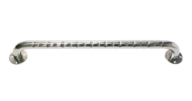 Edelstahl-Haltegriff von Drive Medical mit ergonomischer Griffmulde – 37 - 67cm lang, zur Wandmontage im Badezimmer geeignet.