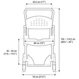 Dusch- & Toilettenrollstuhl Etac Clean - höhenverstellbar