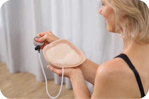 Frau mit Adapt Air Brustprothese von Ameona