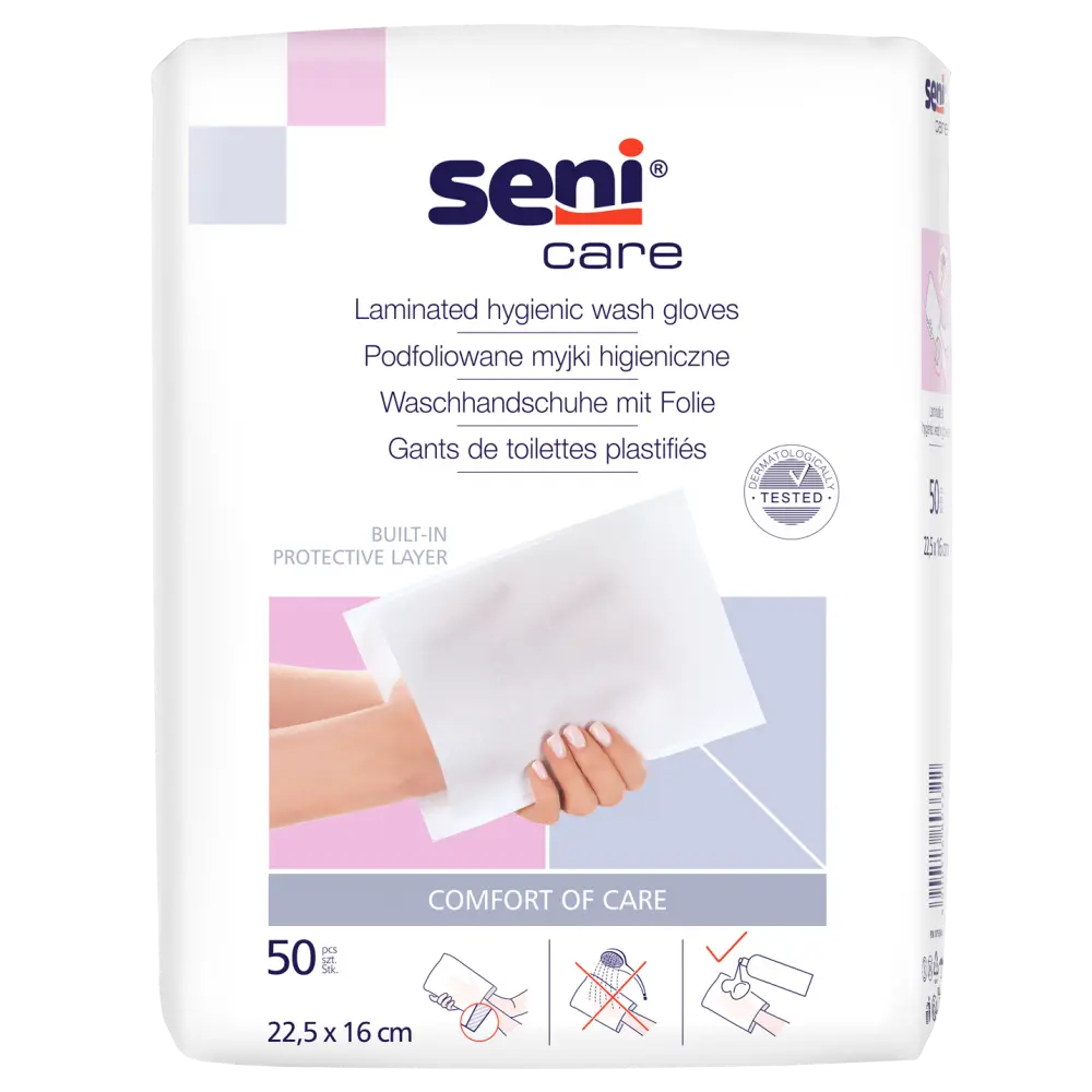 Seni Care Waschhandschuhe foliert