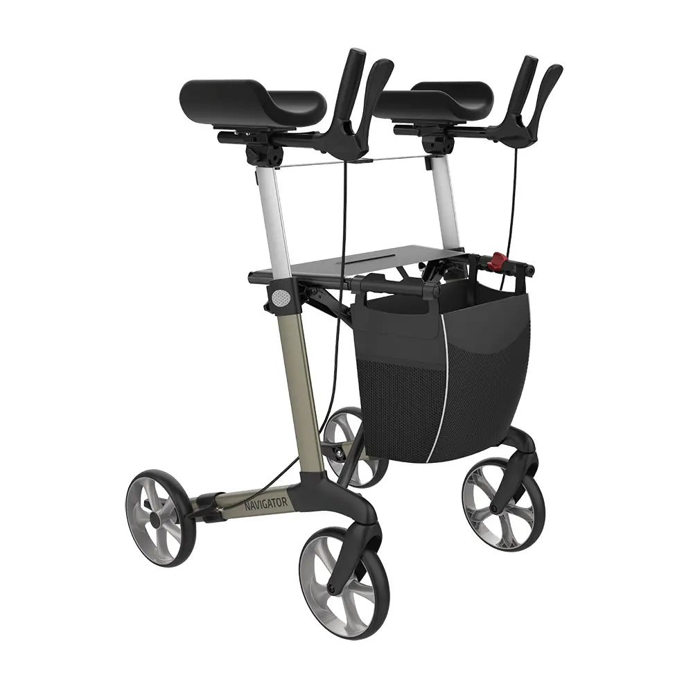 Wohnungsrollator Rehasense Navigator Arthritis mit drehbaren Unterarmauflagen