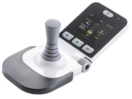 Bediengerät mit Joystick für den Alber e-fix E35 – Farbdisplay mit Fahrdatenanzeige, ergonomisches Design zur intuitiven Steuerung des elektrischen Rollstuhlantriebs
