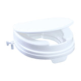 Toilettensitzerhöhung Relaxon B-Protect von Dietz in Weiß mit Deckel und seitlichem Befestigungsmechanismus – hygienisch, ergonomisch und einfach montierbar.